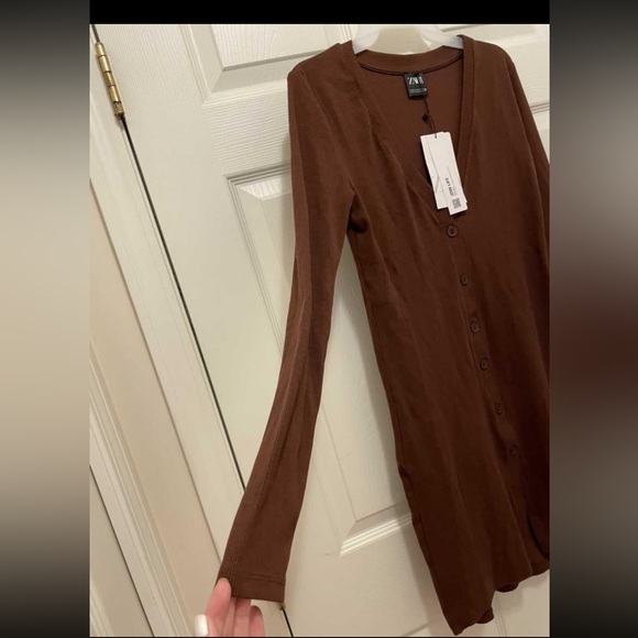 BNWT ZARA LONG WOMENS CARDIGAN - Picture 4 of 7